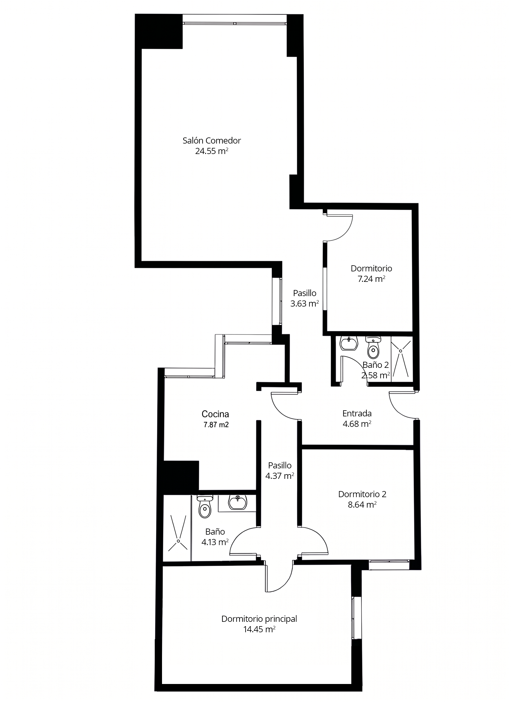 Middle Floor Apartment in Málaga Centro